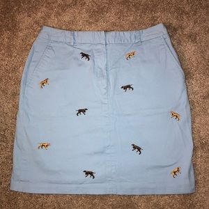 EMBROIDERED LABRADOR SKIRT